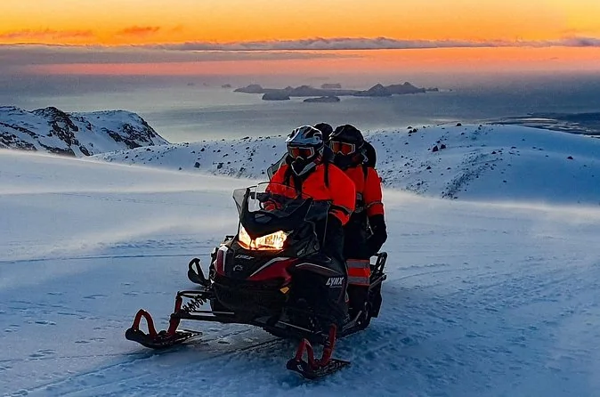 Snowmobiling on Eyjafjallajökull
